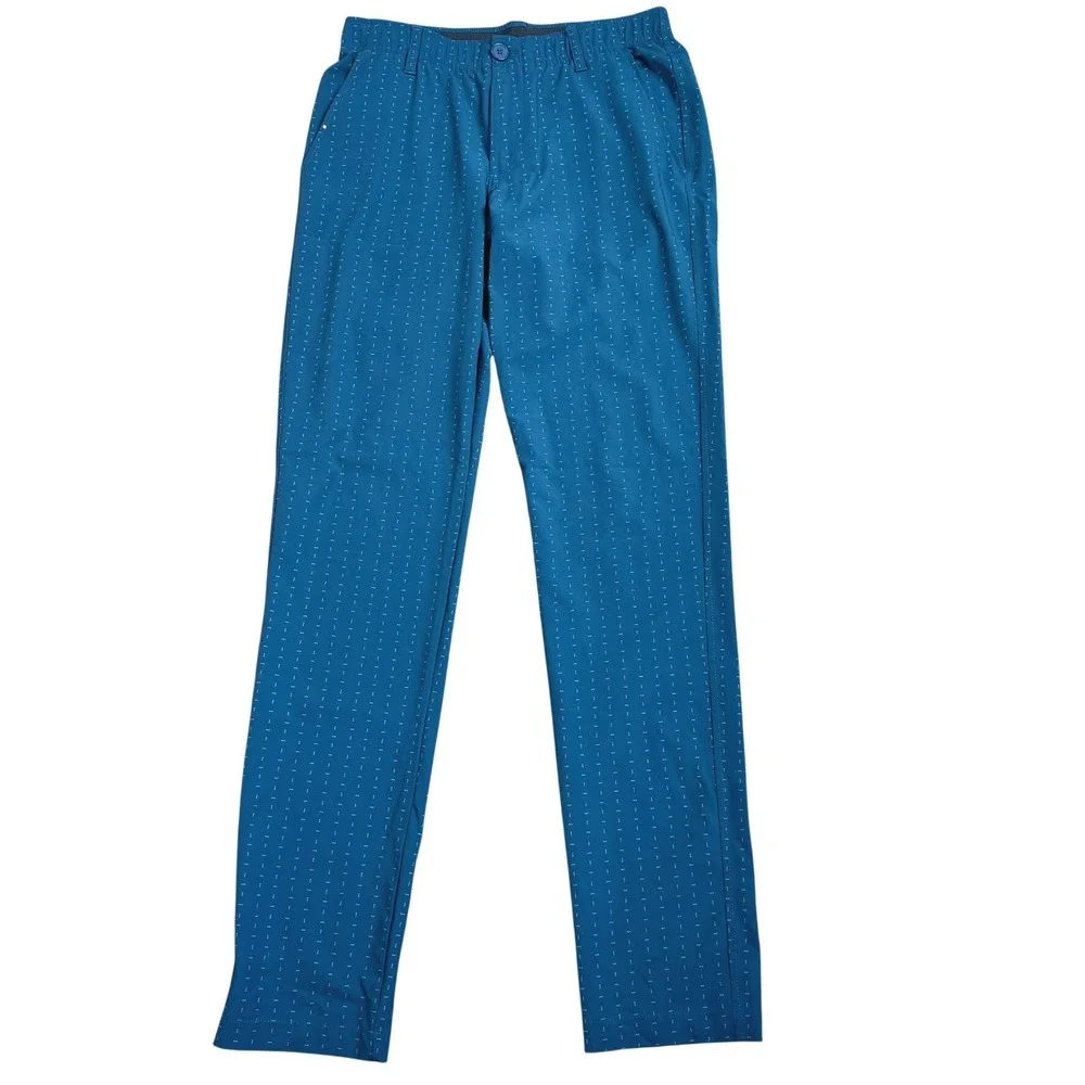 UNDER ARMOUR Men's‎ 32/34 Teal Vanish Showdown Performance Golf Tee Print Pants